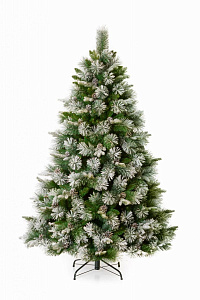 Сосна искусственная Юта заснеженная с шишками
