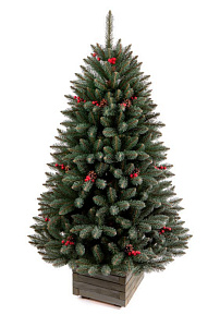 Ель искусственная Таежная с ягодами (эффект инея) 150 см.