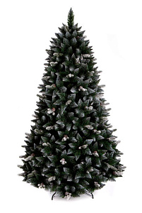 Сосна искусственная Тиффани заснеженная с шишками