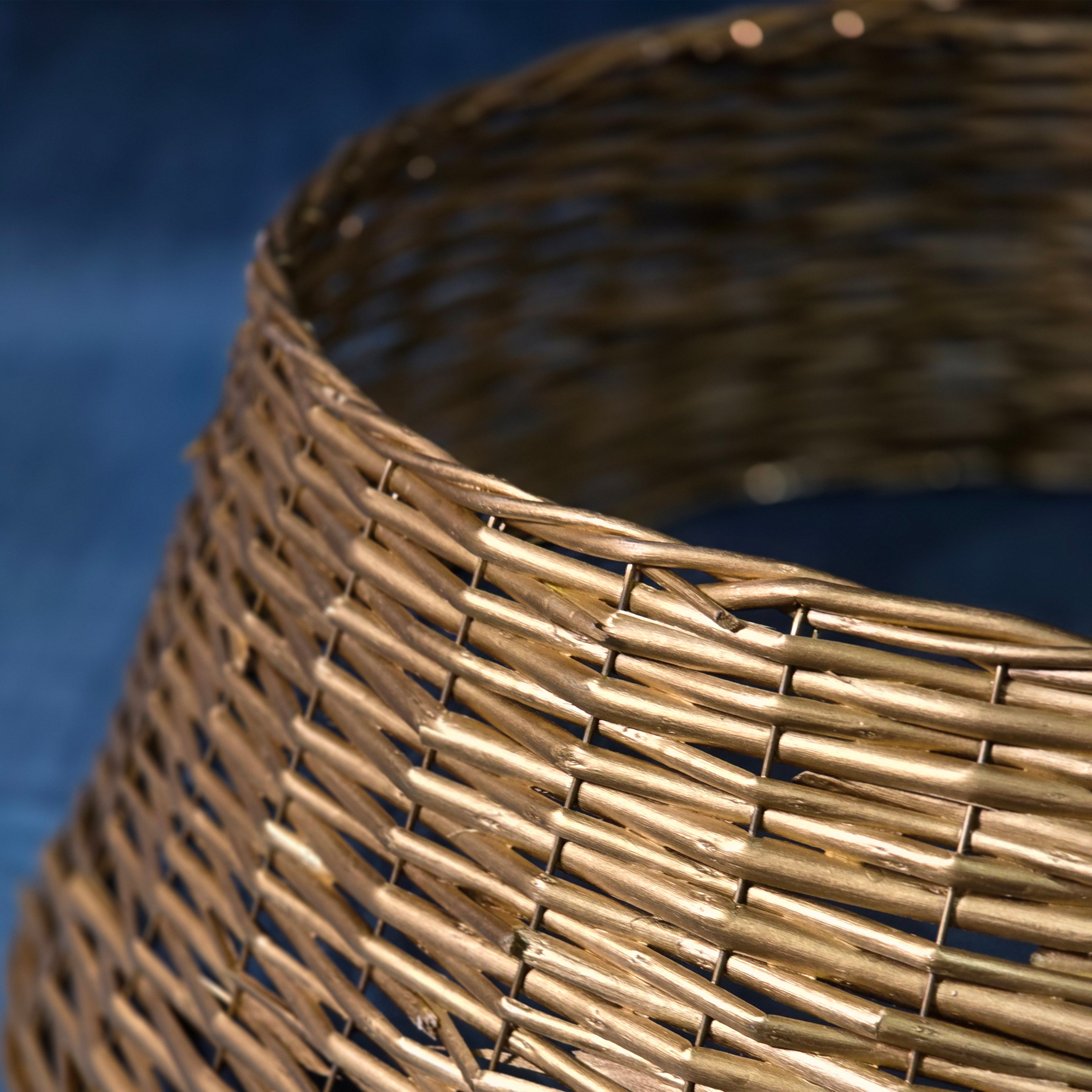 Корзина под елку из ротанга Kaemingk (80x28 см, золото)