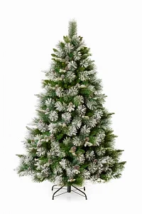 Сосна искусственная Юта заснеженная с шишками