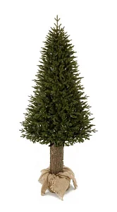 Ель искусственная Скандинавская темная (на деревянном пне) - 2 метра