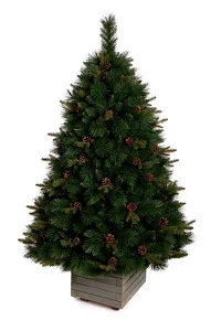 Сосна искусственная Юта натуральная с шишками 150 см.