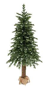 Ель искусственная литая Шервуд на деревянном пне